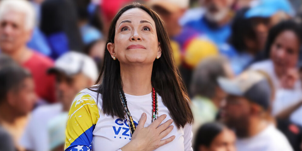 14 octubre 2025: María Corina Machado, premio Nobel de la Paz 2025. Con Laura Chinchilla Miranda.